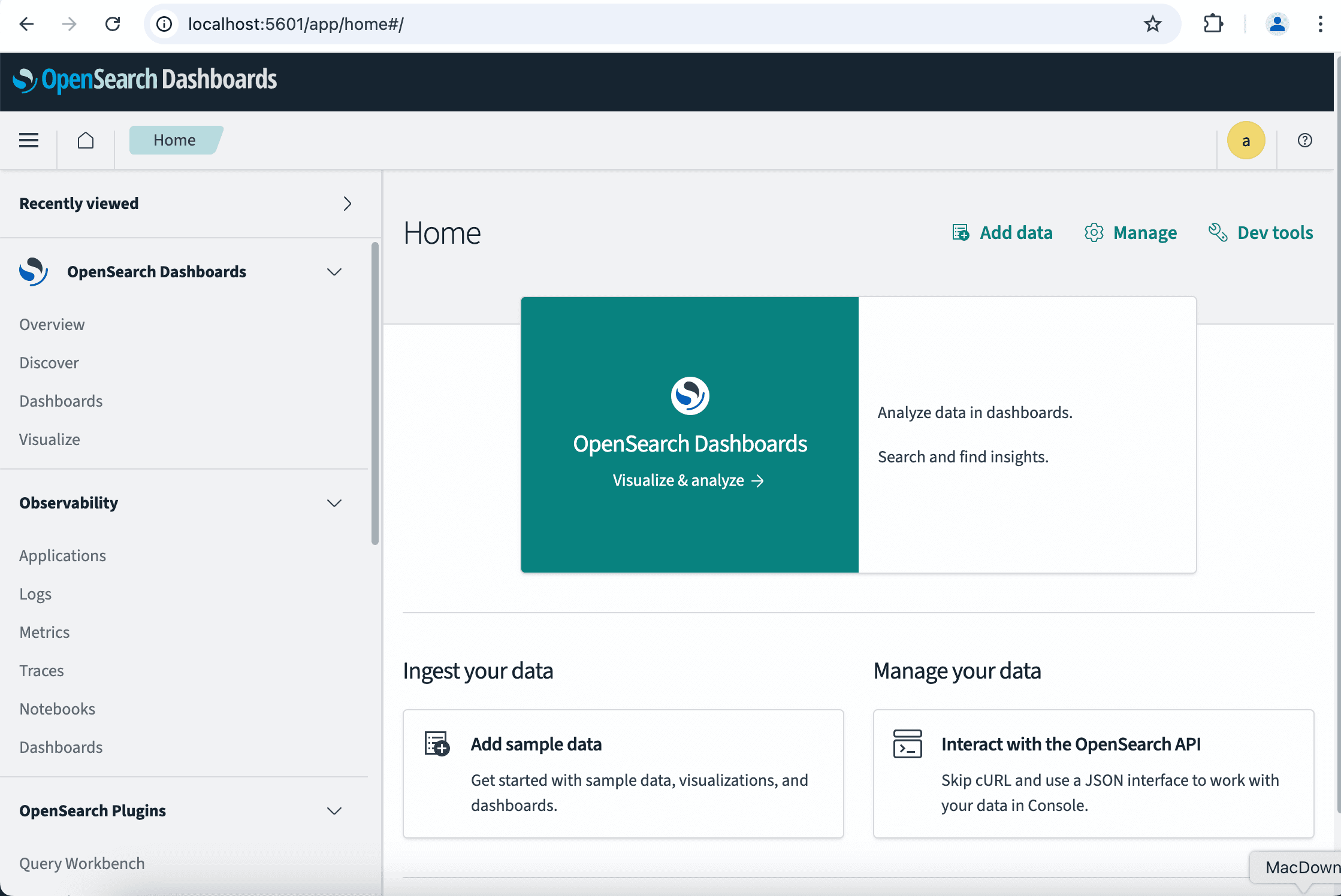 OpenSearchDashboard