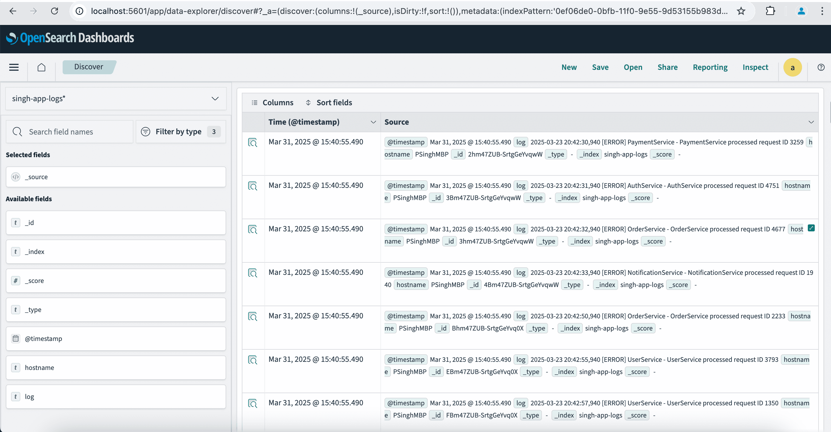 OpenSearchDashboard